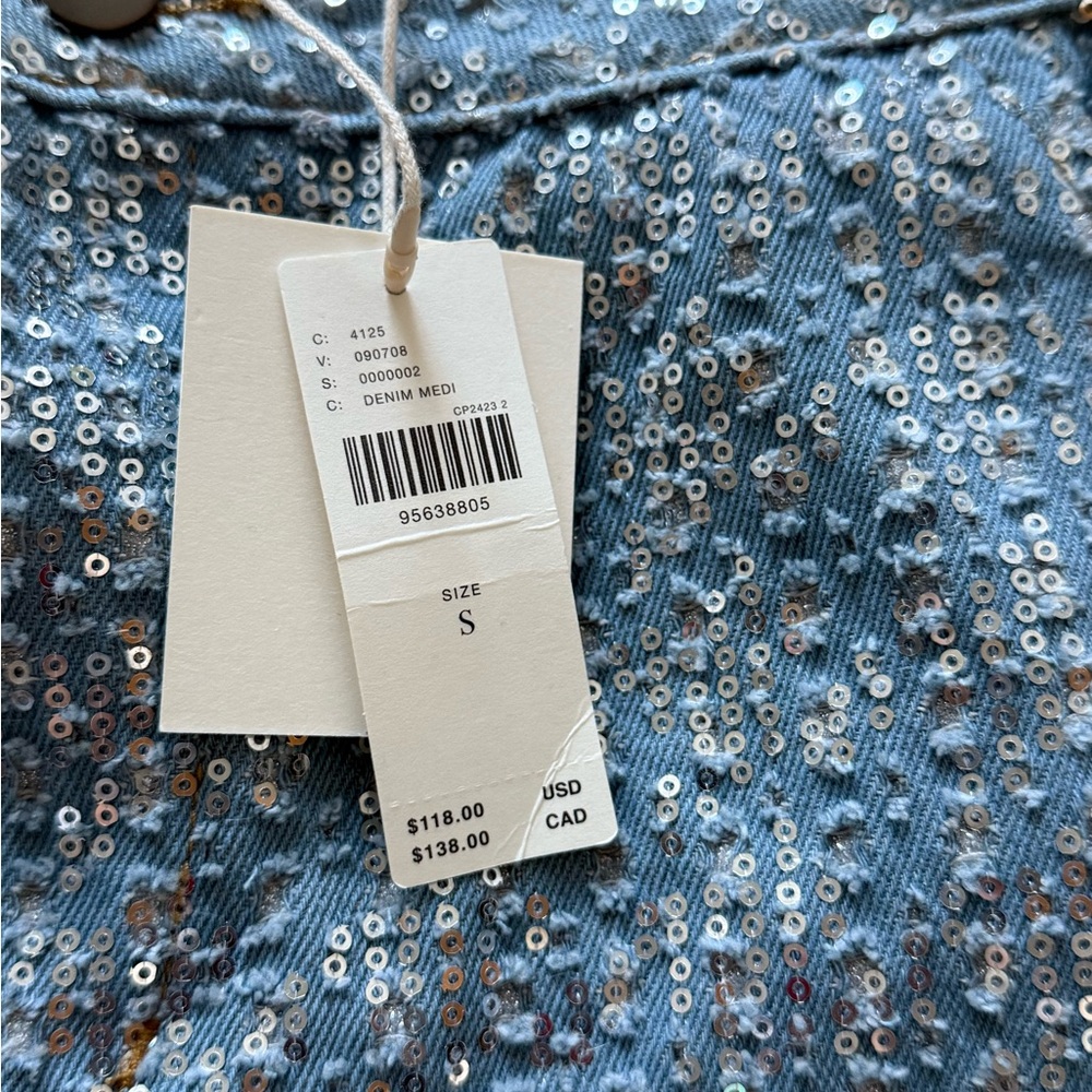 Women's Blue Tweed sequin shorts from Anthropologie - Picture 7 of 7